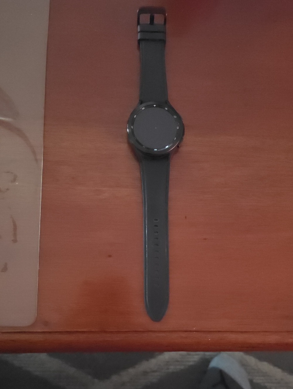 Galaxy Watch 4 42mm Black Round Smartwatch with Silicone Strap